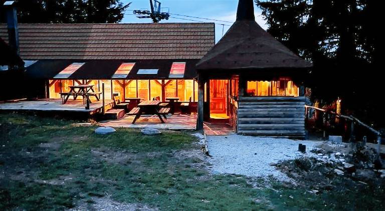 Chalet on Pohorje hill Maribor bike park next to the downhill track in Maribor