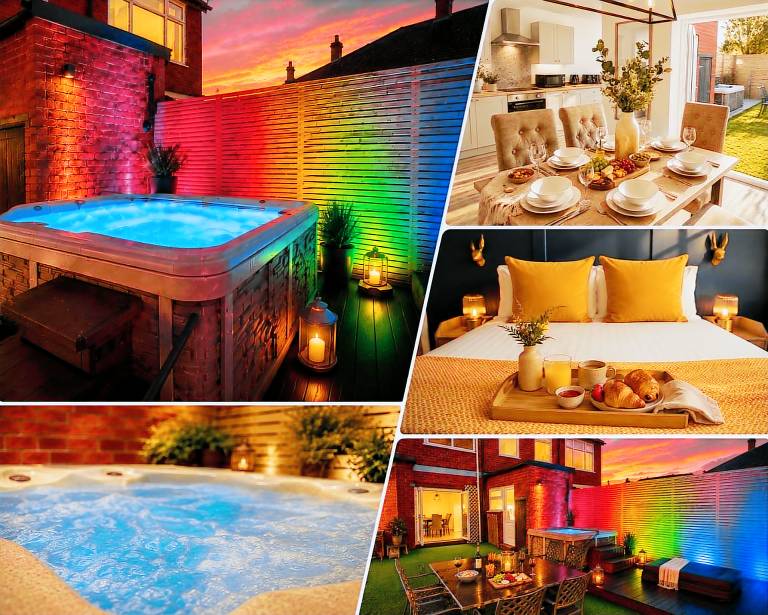Family modern 3 bedroom hot tub house
