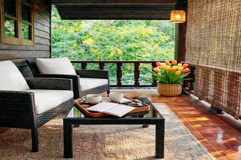 Rental apartment with patio & yard | Close to the beach | Good for workation | Pet-friendly in Ko Pha-ngan