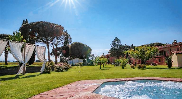 Farm with terrace, hot tub & yard in Castiglione del Lago