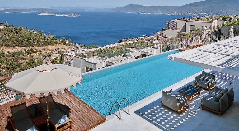 Villa with terrace, garden & sauna in Bodrum