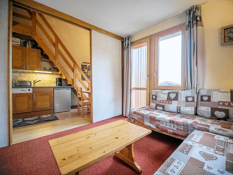 100m from shops, 3rd floor, view building, balcony, tv, ski locker, 38m², Valmorel — photo 3