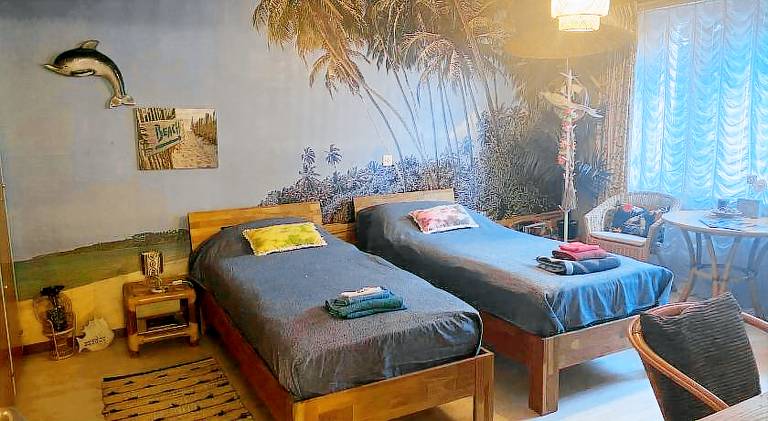 Beachroom 19m2 with mountain view in Biel