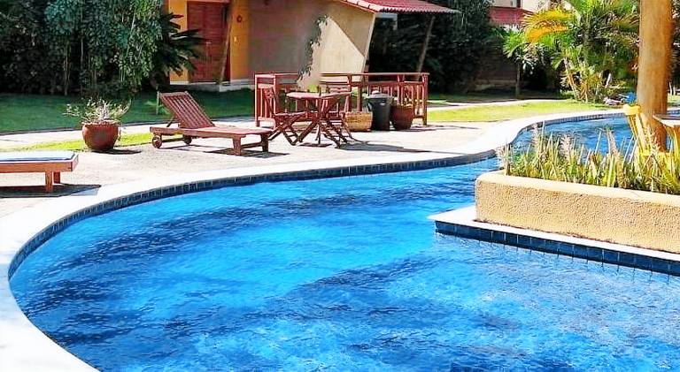 Lodge with pool, terrace & yard in Tibau do Sul