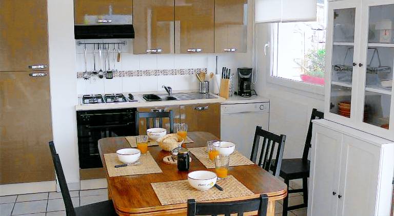 Apartment with grill, terrace & yard in Riquewihr