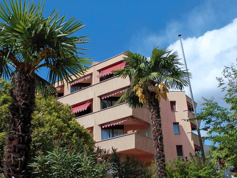 Serviced apartment with pool, yard & terrace in Losone
