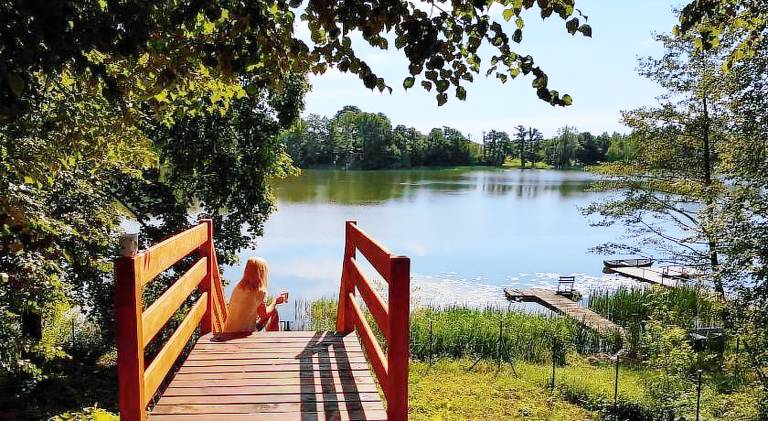Lodge with terrace, garden & barbecue in Ostróda