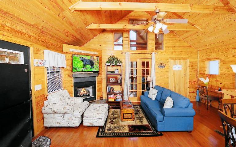 Cabin with patio, grill & hot tub | Mountain view — photo 5