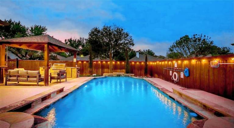 Valley Vista Luxury Retreat w Pool Cinema Games in Lewisville, TX