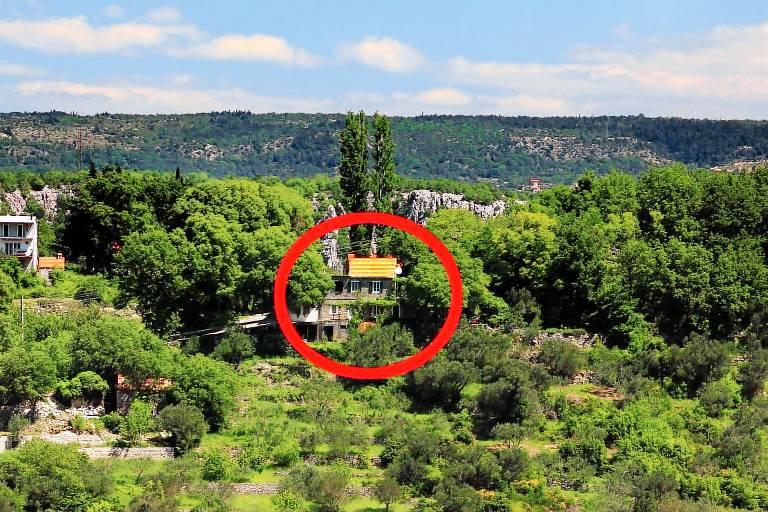 One bedroom apartment with terrace and sea view Slime, Omiš (A-10028-a) in Brela