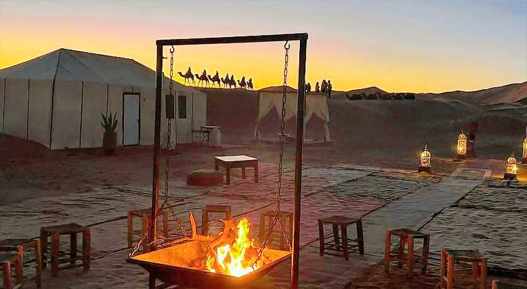 Tent with garden, hot tub & barbecue | Perfect for remote work in Rissani