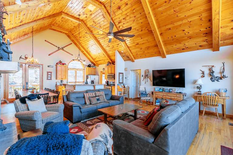 A Bear's Eye View - 10 min to Boone, Views, pets OK, pool table, hot tub! — photo 3