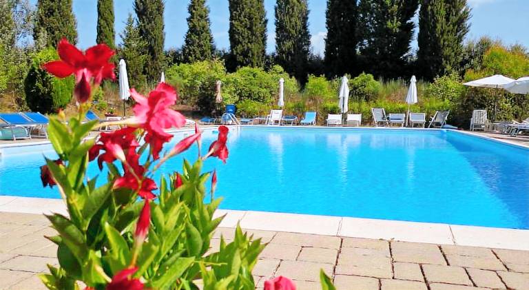 Holiday apartment with pool in Asciano