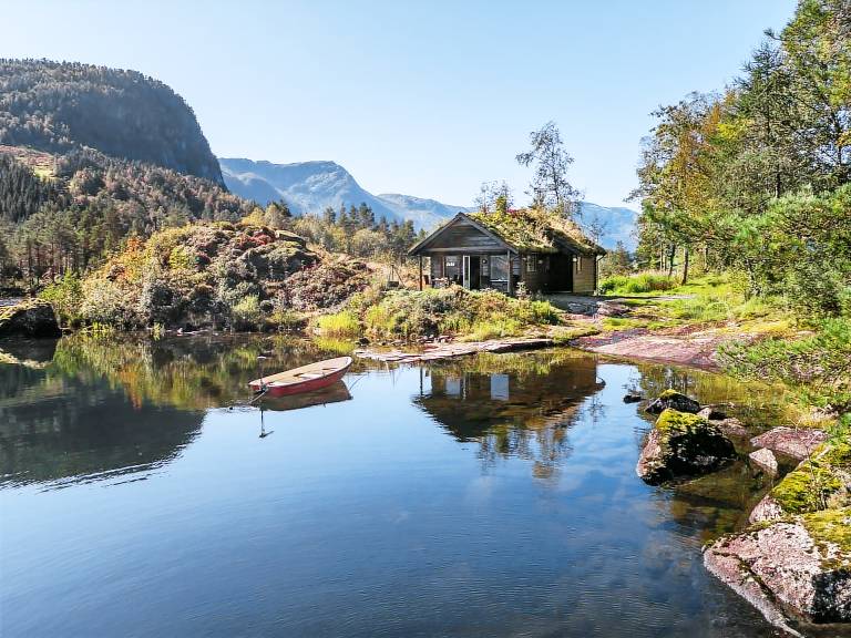 Ferienhaus mit Hund in Gaular, Norwegen für max. 6 Personen