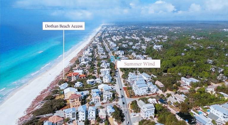 Summer Wind l Ocean Views, Steps to Beach, Private Pool and Jacuzzi, Golf Cart, Bikes, Ample Parking in Seaside, FL
