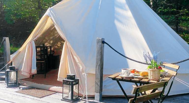 Tent with barbeque, pool & garden in Krynica-Zdroj