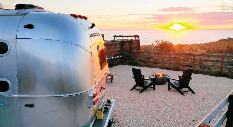 Cool California Coast Airstream in Half Moon Bay, CA