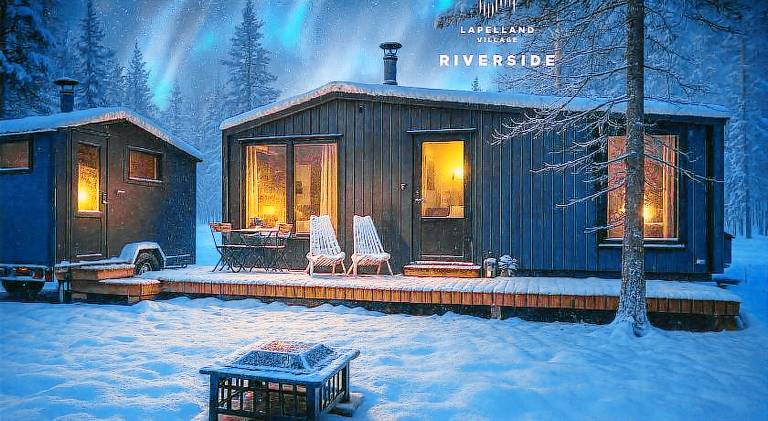 Lapland Landscape Cabin with Nature View, Sauna, Fireplace & Kitchen, Yllas, Akaslompolo, Riverside — photo 5