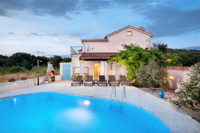 Family-oriented wonderful villa with pool, BBQ & garden | Pool view | Pets are welcome in Labin