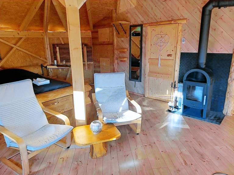 Einzigartige Holzhütte mit Bergpanorama