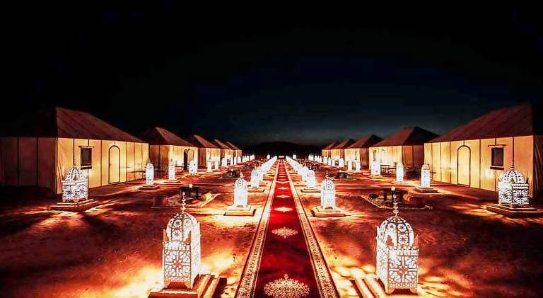 Azul desert camp in Merzouga