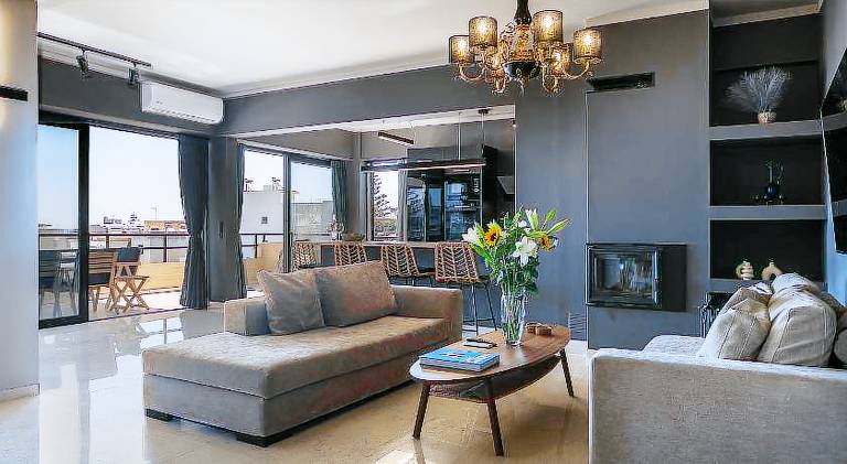 Rental apartment with 3 rooms for 6 persons in Rethymno