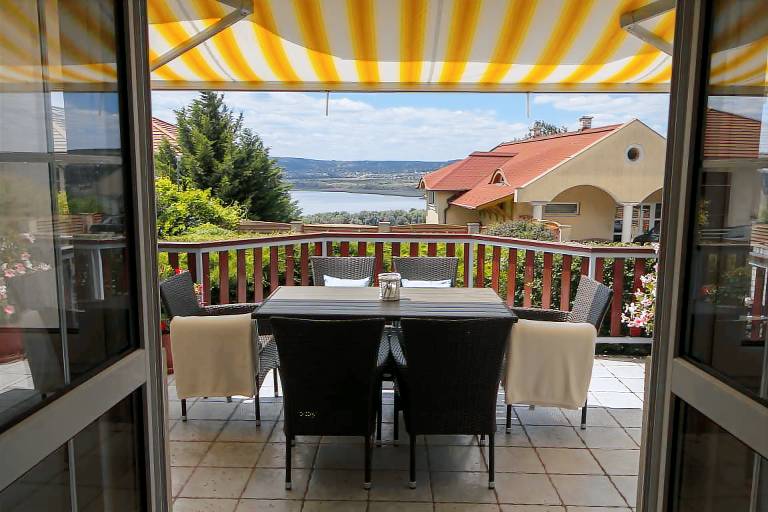 Holiday home with heated outdoor pool, air conditioning, panorama of Lake Balaton — photo 2