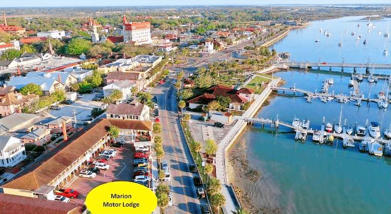 Historic Waterfront Marion Motor Lodge in downtown St Augustine in St. Augustine, FL