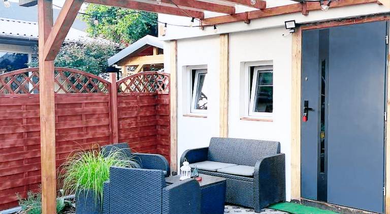 Lodge with grill, patio & garden in Miedzyzdroje