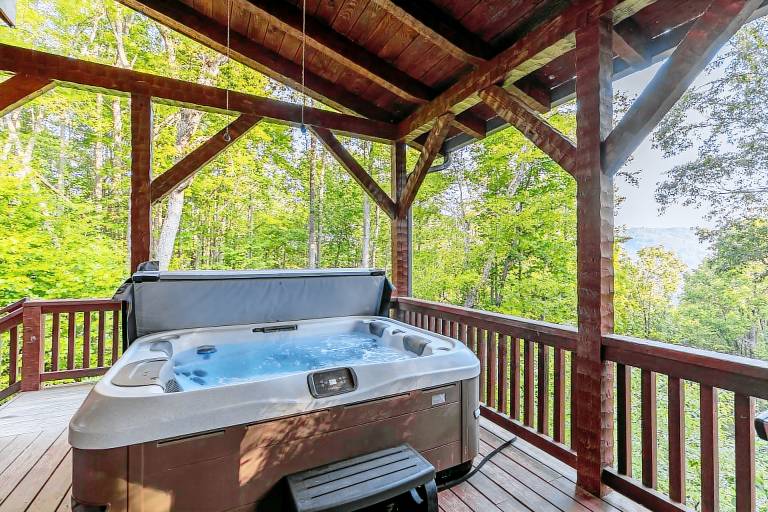 Walk in the Clouds - Rustic Cabin with Hot Tub, Outdoor fireplace, Fenced Dog Area — photo 3