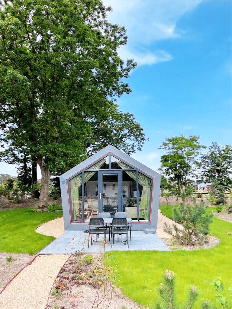 Vakantiepark Wiedense meren Tinyhouse havenzicht
