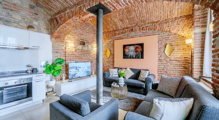 Serviced apartment with patio, hot tub & yard | Near Dancing House in Prague