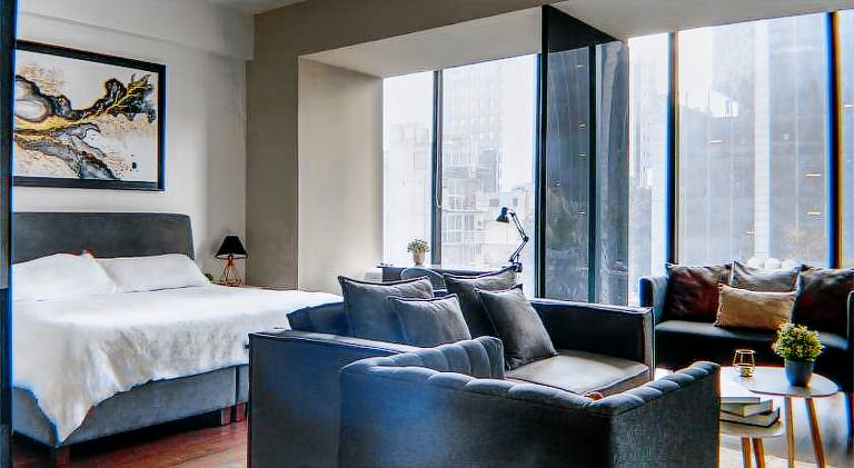 Reforma 284 King Size SUITE Swimming Pool, Parking & Kitchen in Mexico City