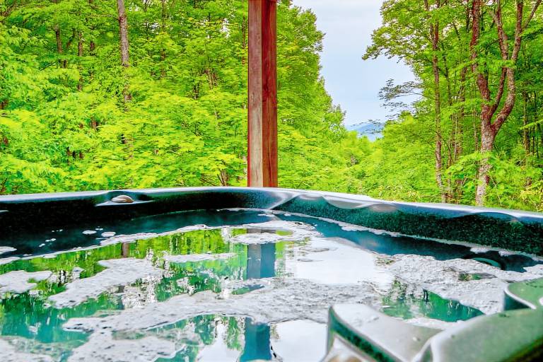 Hebron Falls Cabin: Wraparound Porch Hot Tub Pool Table Dog Friendly Firepit — photo 2