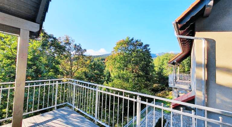 Apartment with patio, barbecue & yard in Jelenia Gora