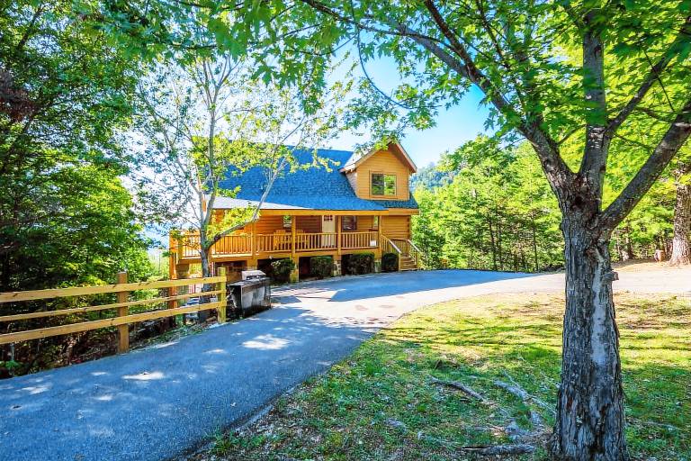 Cabin with patio, barbeque & pool | Mountain view — photo 5