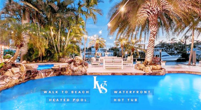 Imperial Waterfront Villa- Walk to Beach Pool & Spa in Fort Lauderdale, FL