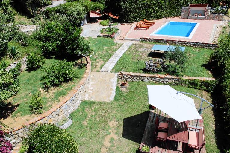 Fully equipped holiday apartment with garden, pool & patio | Sea view | Next to the beach | Pets allowed in Rab