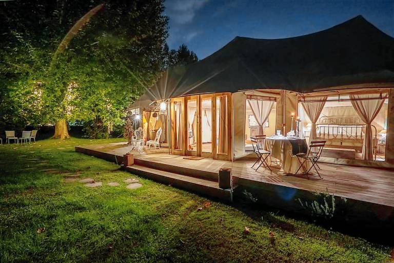 GLAMPING Canonici di San Marco - Azienda Agricola Il Decumano: TENDA DELUXE BAMBOO 50 MQ. — photo 4