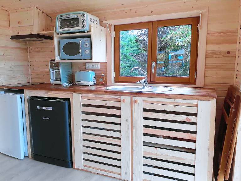 Family-oriented mobile home with yard, sauna & private pool | Pool view | Pets are welcome — photo 5