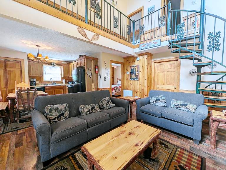 Cabin with barbeque, jacuzzi & pool | Mountain view — photo 5