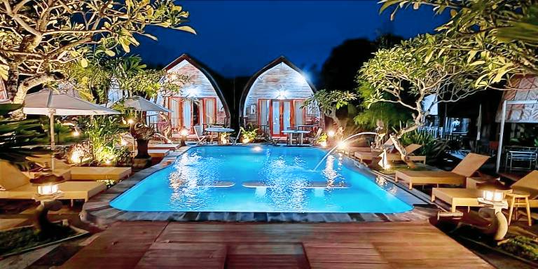 The Suwi Huts in Penida Island