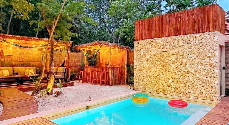Luxury 5 Bedroom Pool Tiki Bar & Outdoor Gym in Tulum