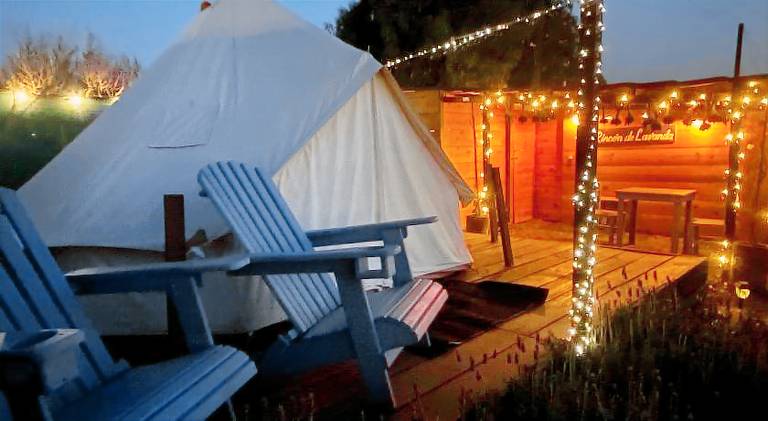 Tent with yard & terrace in San Sebastián