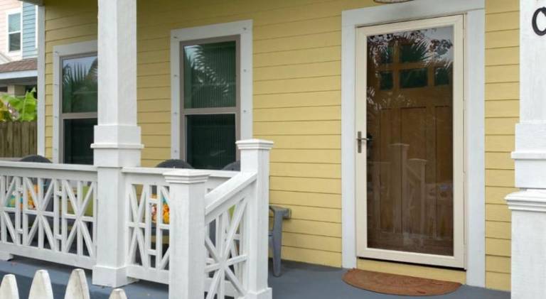 Vacation home with patio in Galveston, TX