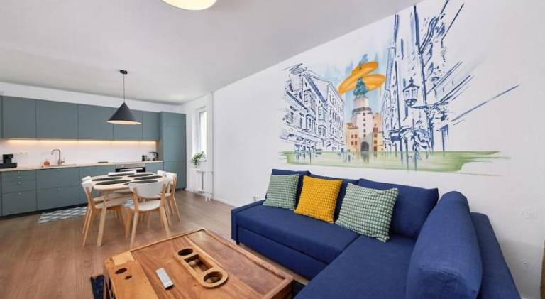 Riverside Center, 3 BR, near Danube river in Bratislava