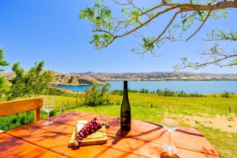 Pleasant holiday apartment with terrace, pool & grill | Sea view | Pets allowed in Senj