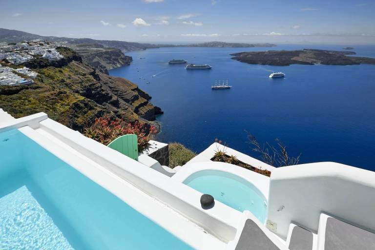  in Imerovigli, Santorin, Griechenland