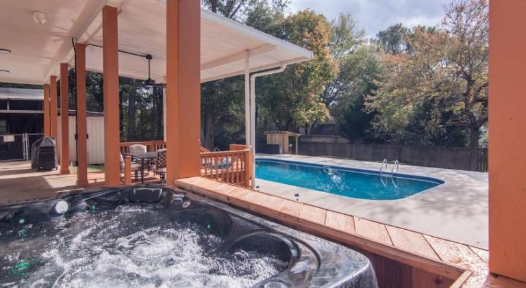 Vacation home with hot tub & pool in Anderson, GA