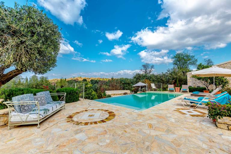 Villa 'Natura' with Sea View, Wi-Fi and Air Conditioning in Corfu
